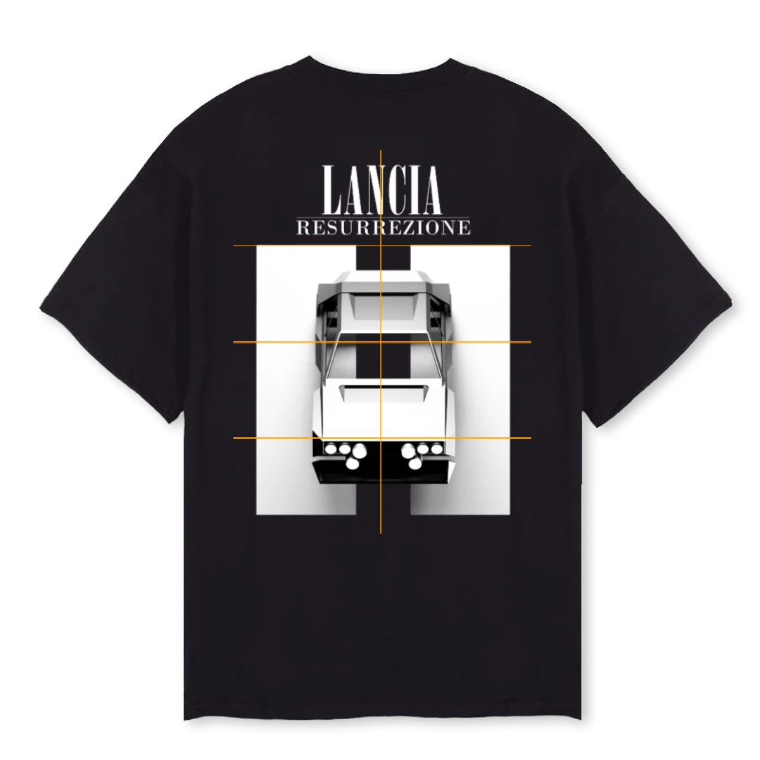 LANCIA RESURREZIONE Black Oversized Tee. - Image 2