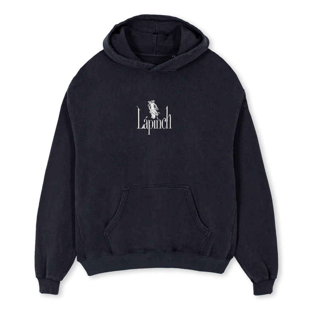 LAPINCH SRS Vintage Black Oversized Hoodie.
