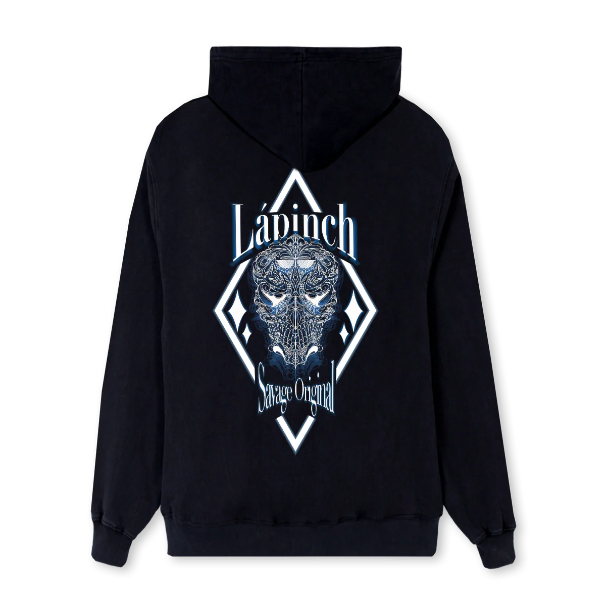 LAPMANDALASKULL Black Regular Hoodie. - Image 2