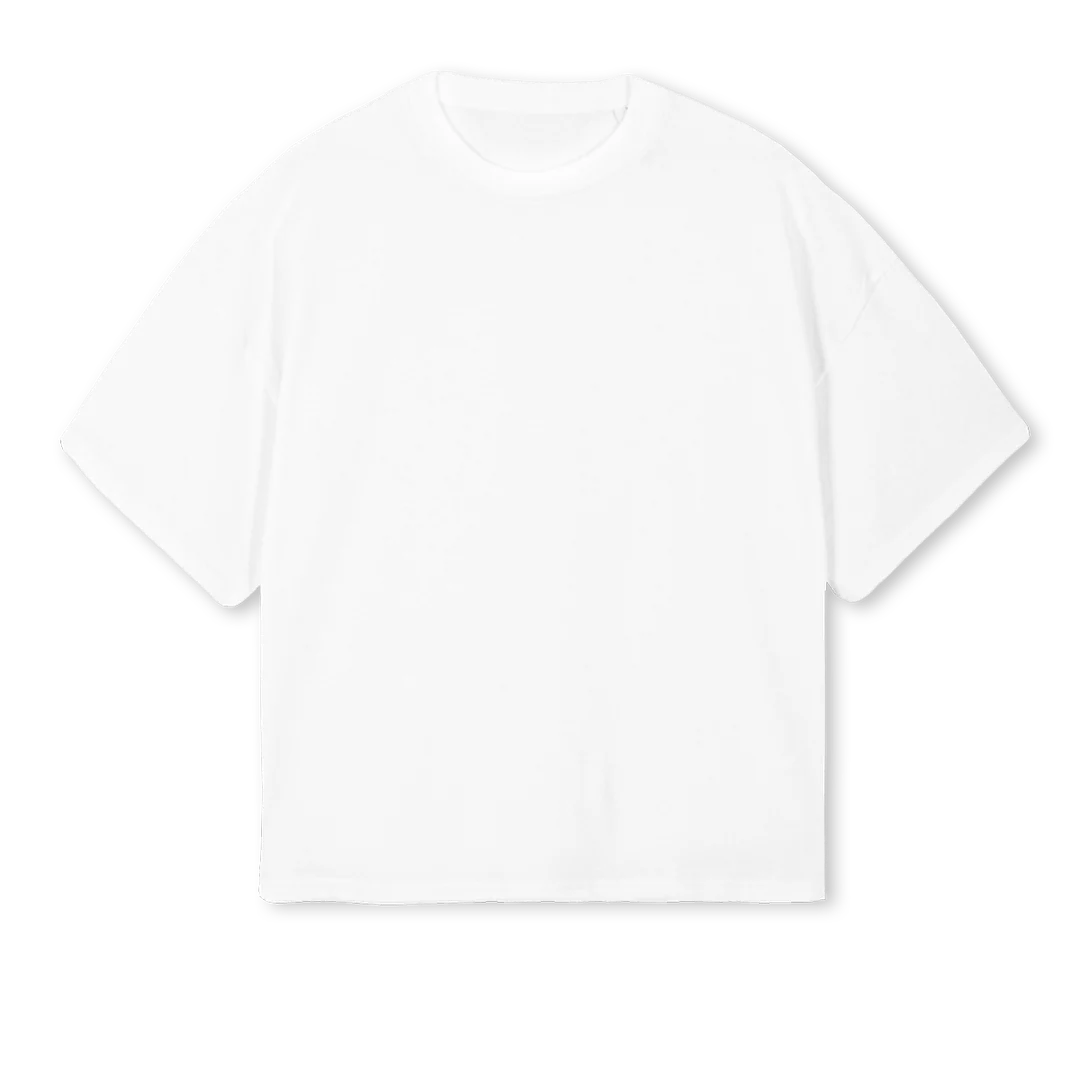 LARSOS White Oversized Boxy Tee.