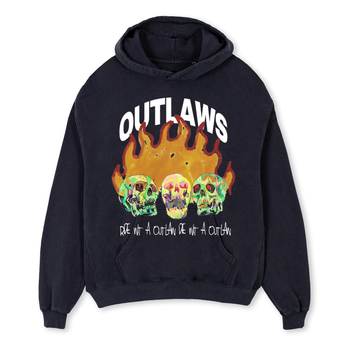 LAWSVINTAGE Vintage Black Oversized Hoodie.