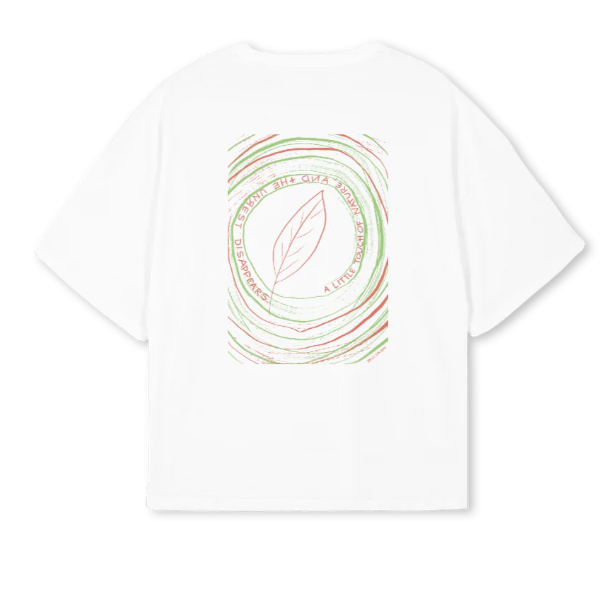 LEAF White Oversized Boxy Tee. - Image 2