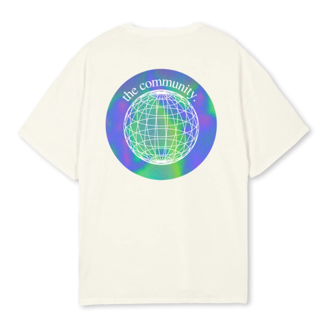 LECMNTYONECPG Cream Oversized Tee. - Image 2