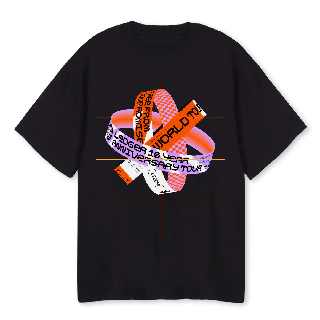 LEDGERDUBAI Black Oversized Tee.