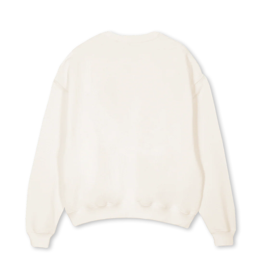 LENSSMILESWEATER Vintage White Oversized Crewneck Sweater. - Image 2