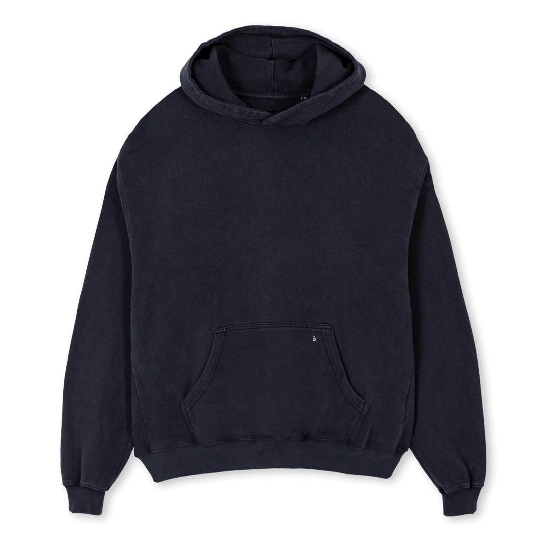 LETTERE Vintage Black Oversized Hoodie.
