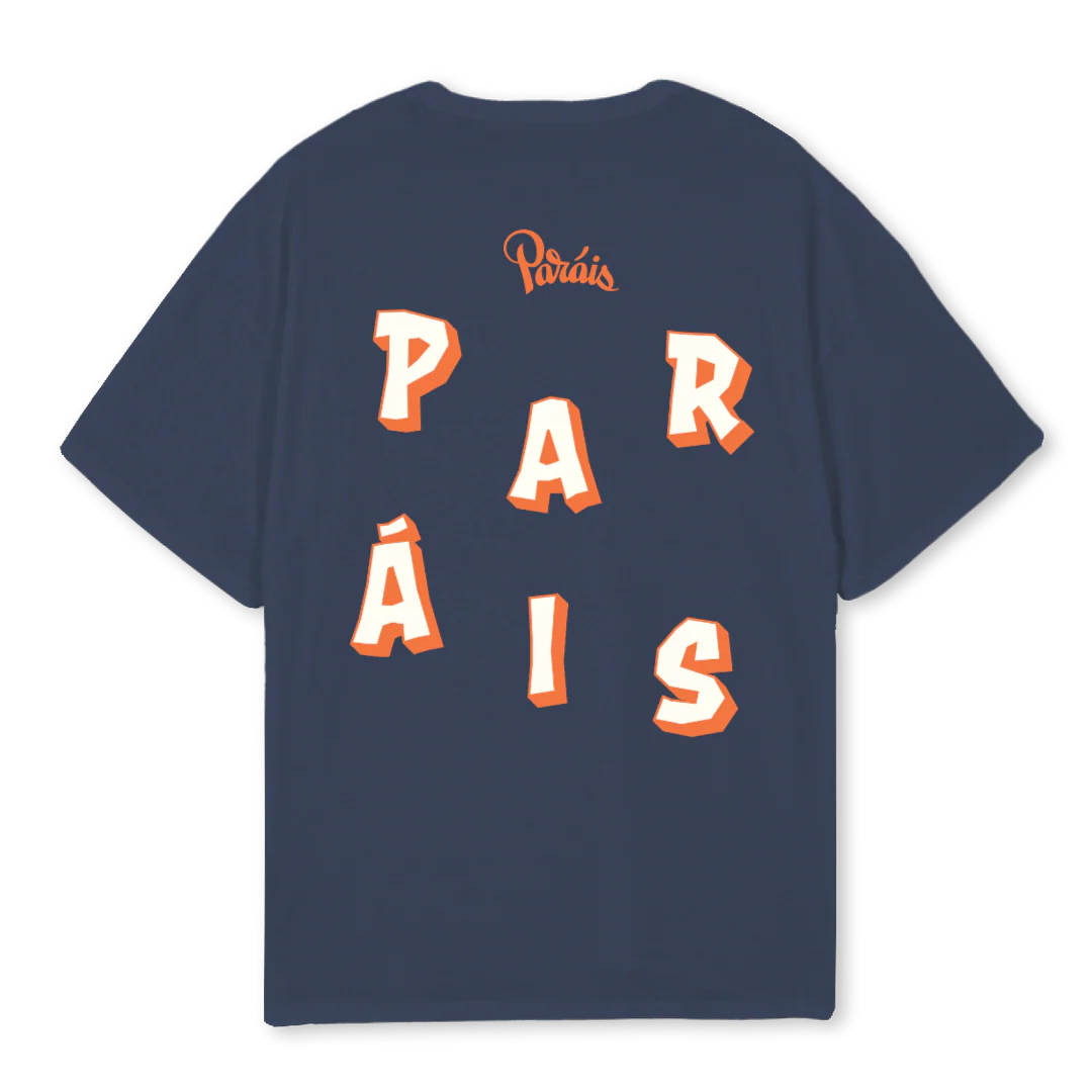 LETTERMAN  Navy Blue Oversized Tee. - Image 2