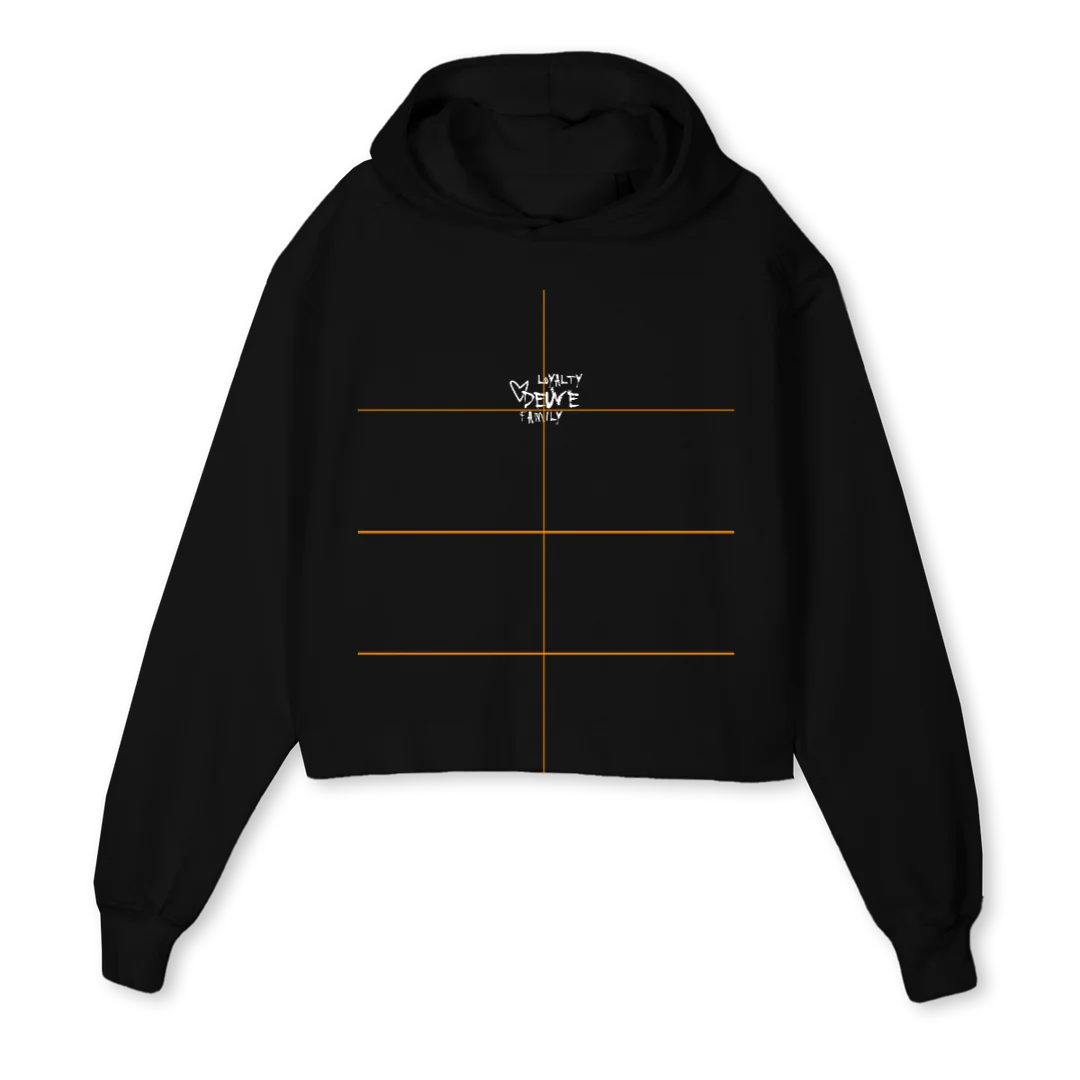LFHOODIECROP Black Cropped Hoodie.