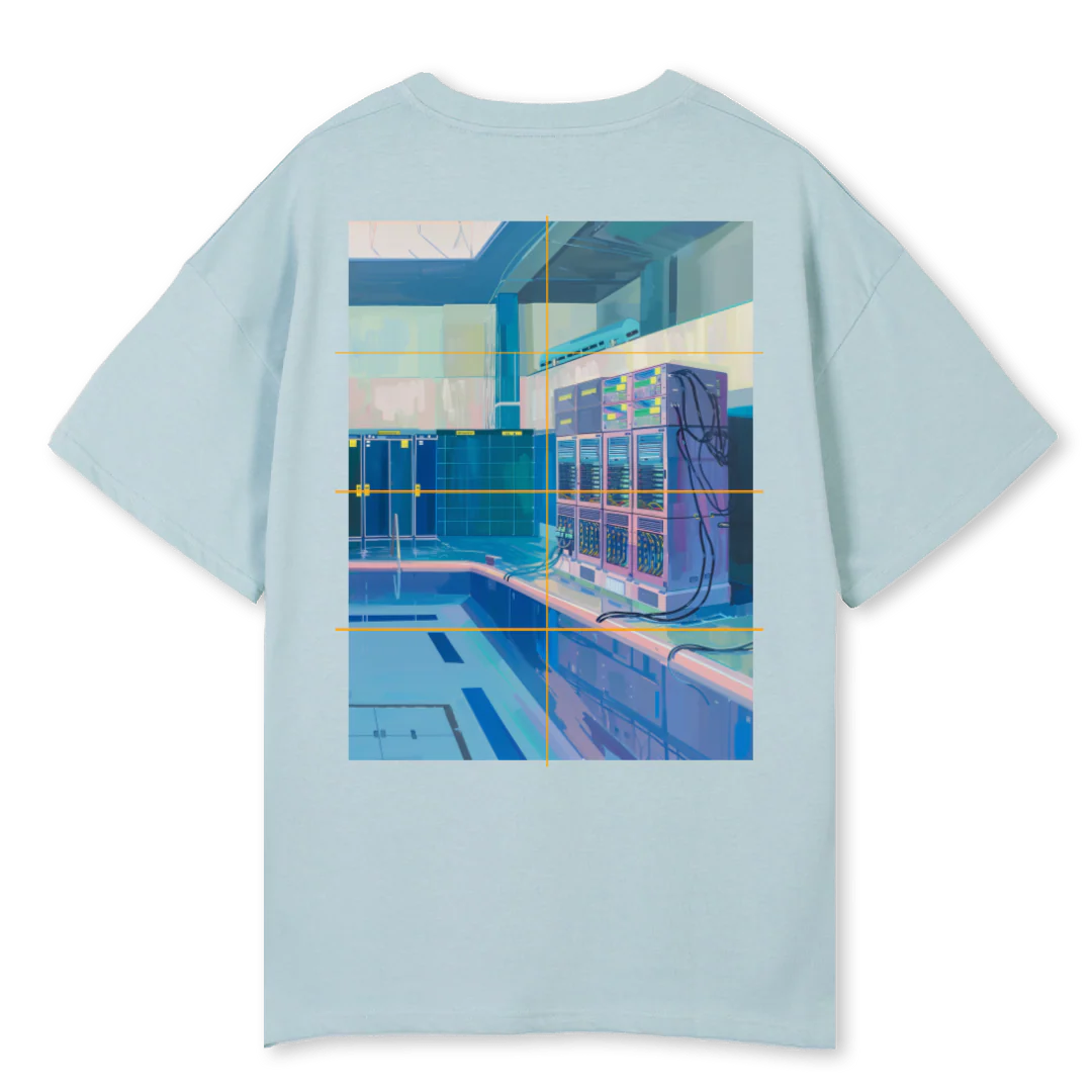 LIDOPOOL Cold Blue Oversized Tee. - Image 2
