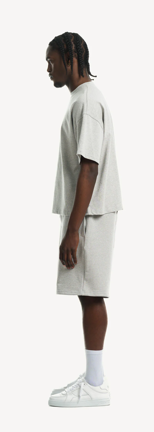 Light Grey Marl Oversized Boxy Tee. - Image 8