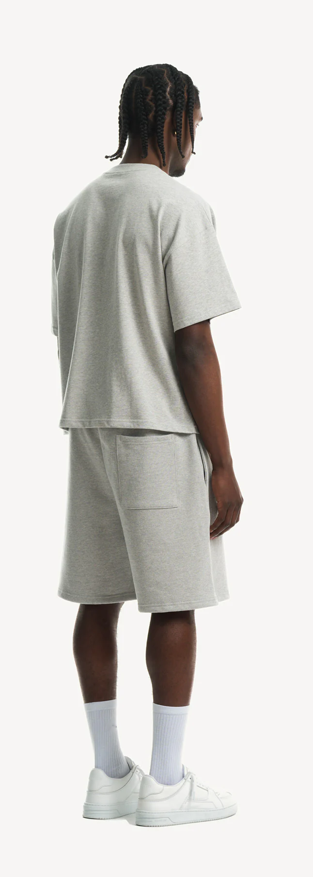 Light Grey Marl Oversized Boxy Tee. - Image 5