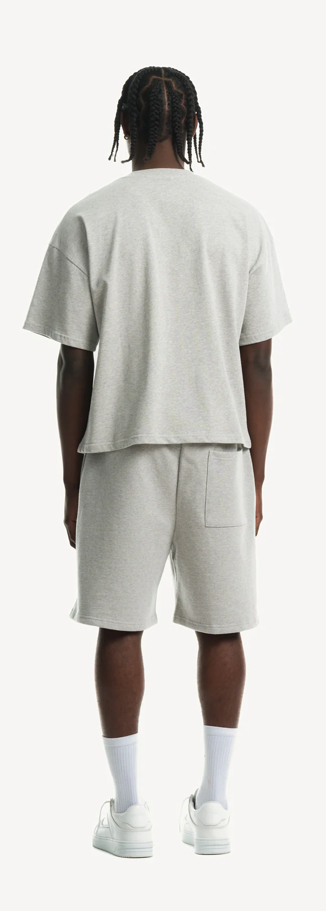 Light Grey Marl Oversized Boxy Tee. - Image 6