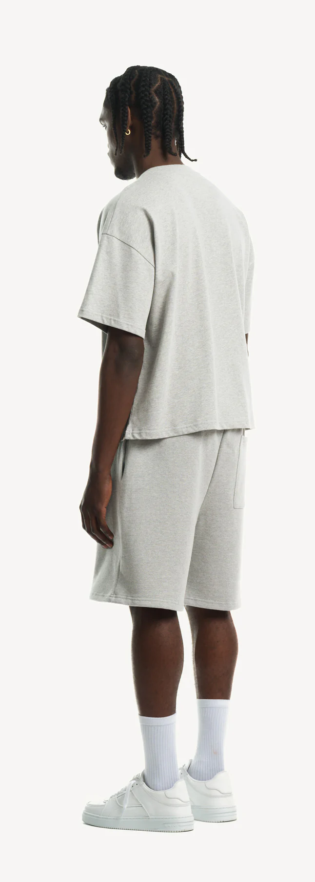 Light Grey Marl Oversized Boxy Tee. - Image 7