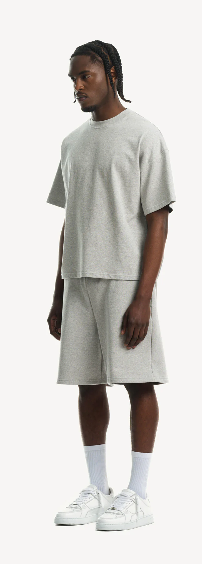 Light Grey Marl Oversized Boxy Tee. - Image 9