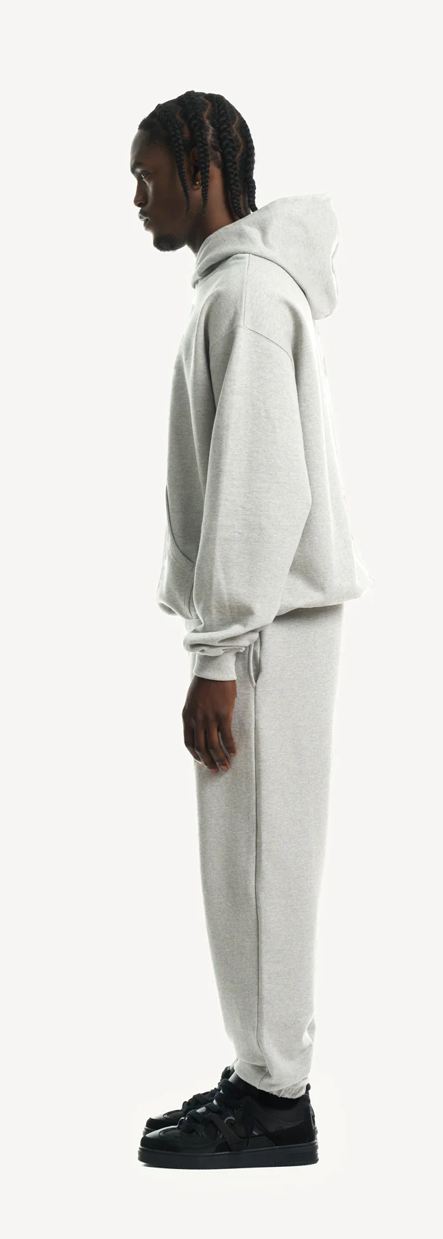 Light Grey Marl Ultra Heavy Oversized Hoodie. - Image 8