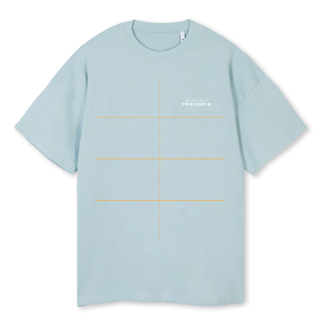 LIMITED CLOUD TEE Cold Blue Oversized Tee.