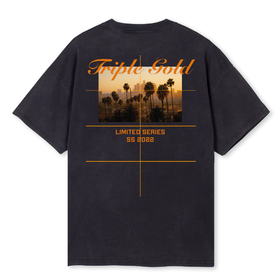 LIMITED TEE LA PRINT Vintage Black Oversized Tee. - Image 2