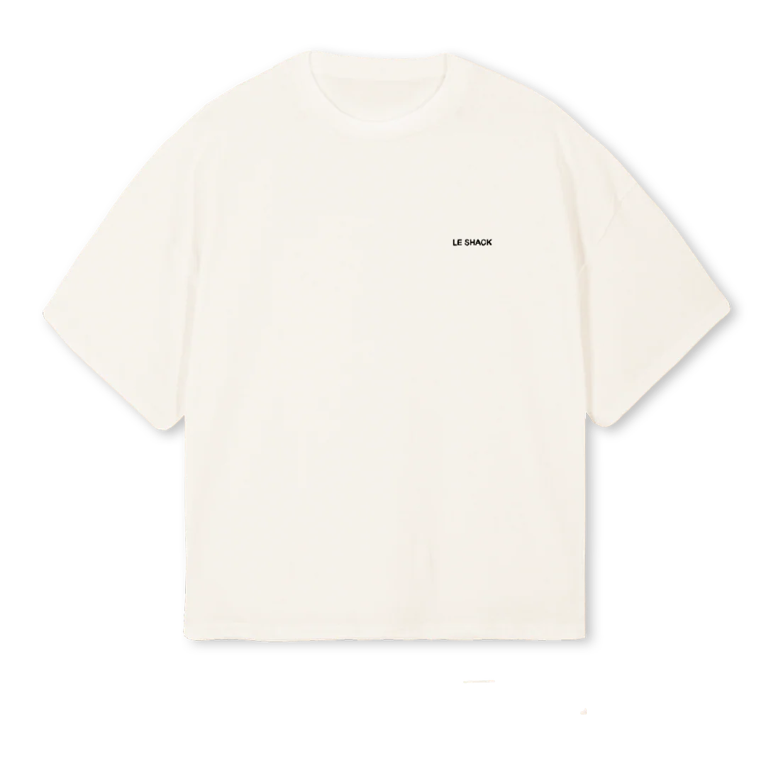 LIQUID OVER Vintage White Oversized Boxy Tee.