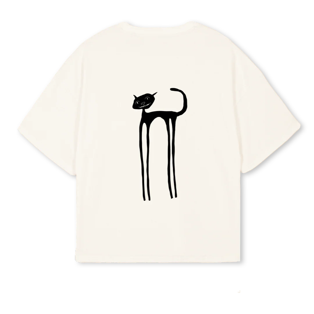 LIQUID OVER Vintage White Oversized Boxy Tee. - Image 2