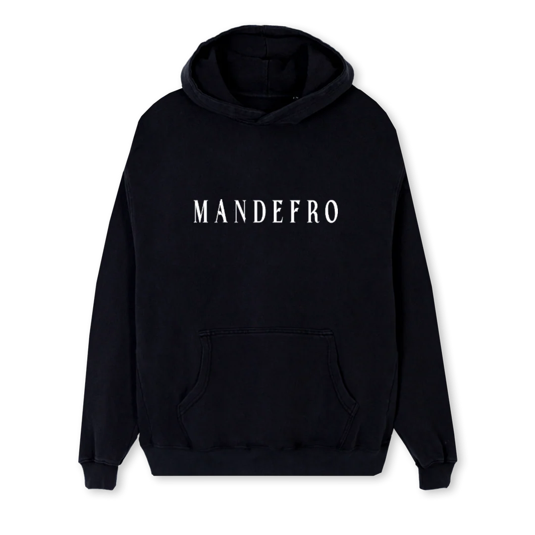 LISA  Black Regular Hoodie.