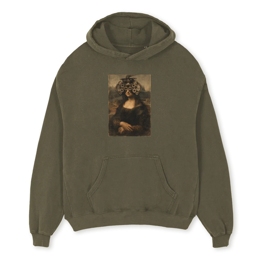 LISA OLIVEHOODIE Vintage Olive Oversized Hoodie.