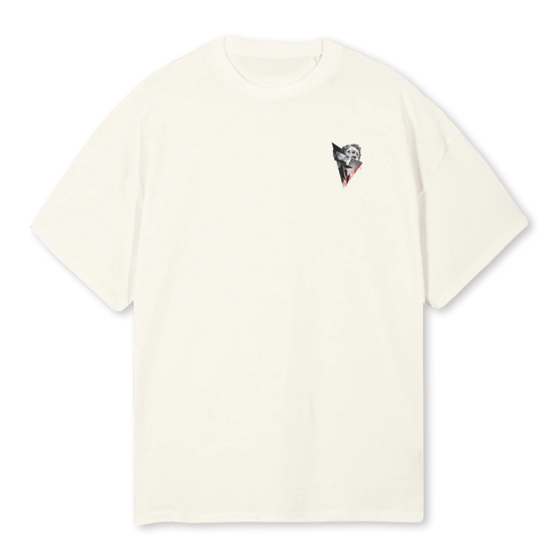 LIVETOCHHANGE Cream Oversized Tee.