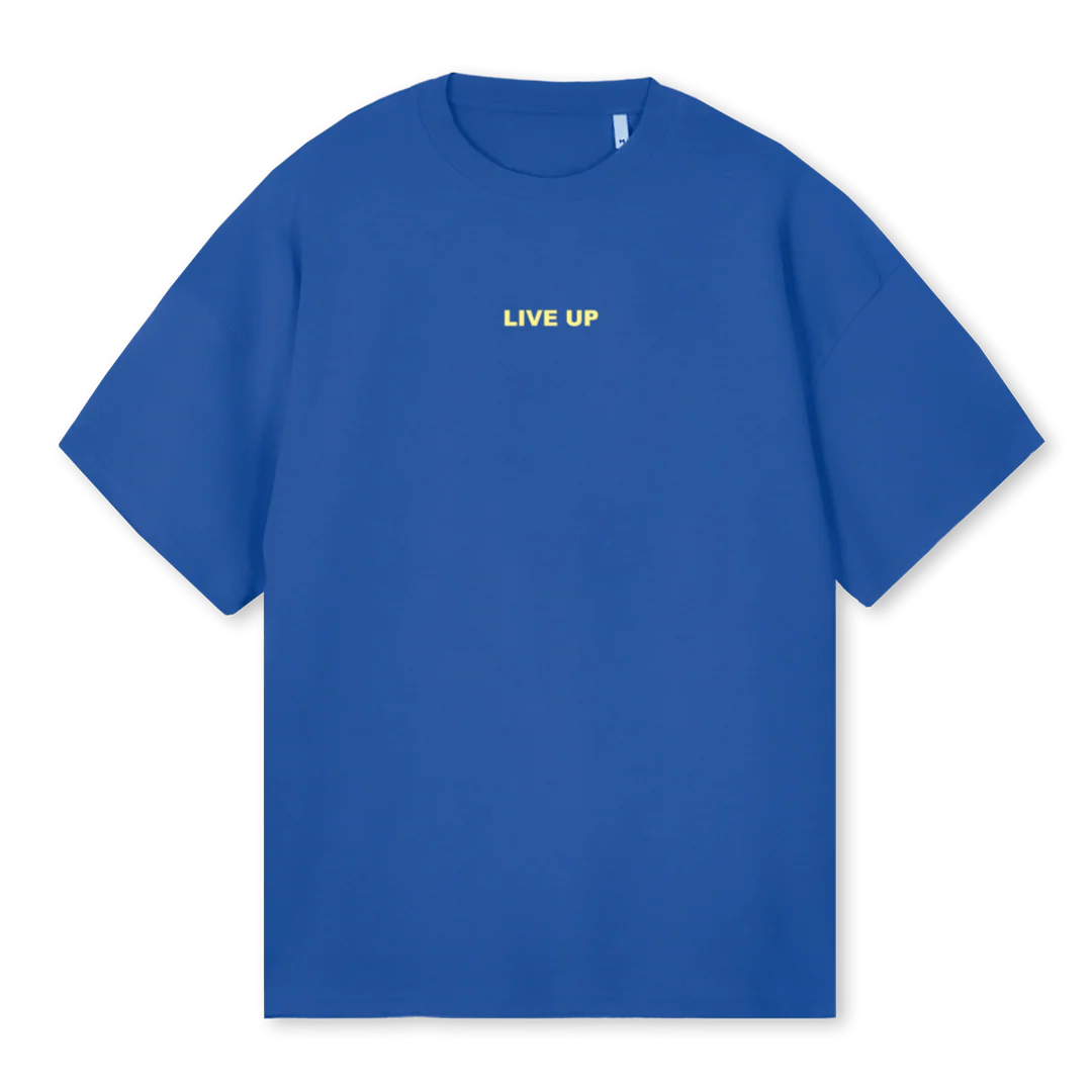 LIVEUP LEMO Cobalt Blue Oversized Tee.