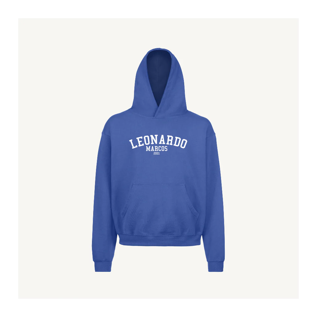 LMBLUEEMBRODERY Cobalt Blue Oversized Hoodie.