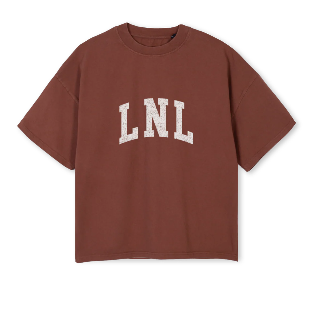LNL BROWNTSHIRT Vintage Brown Oversized Boxy Tee.