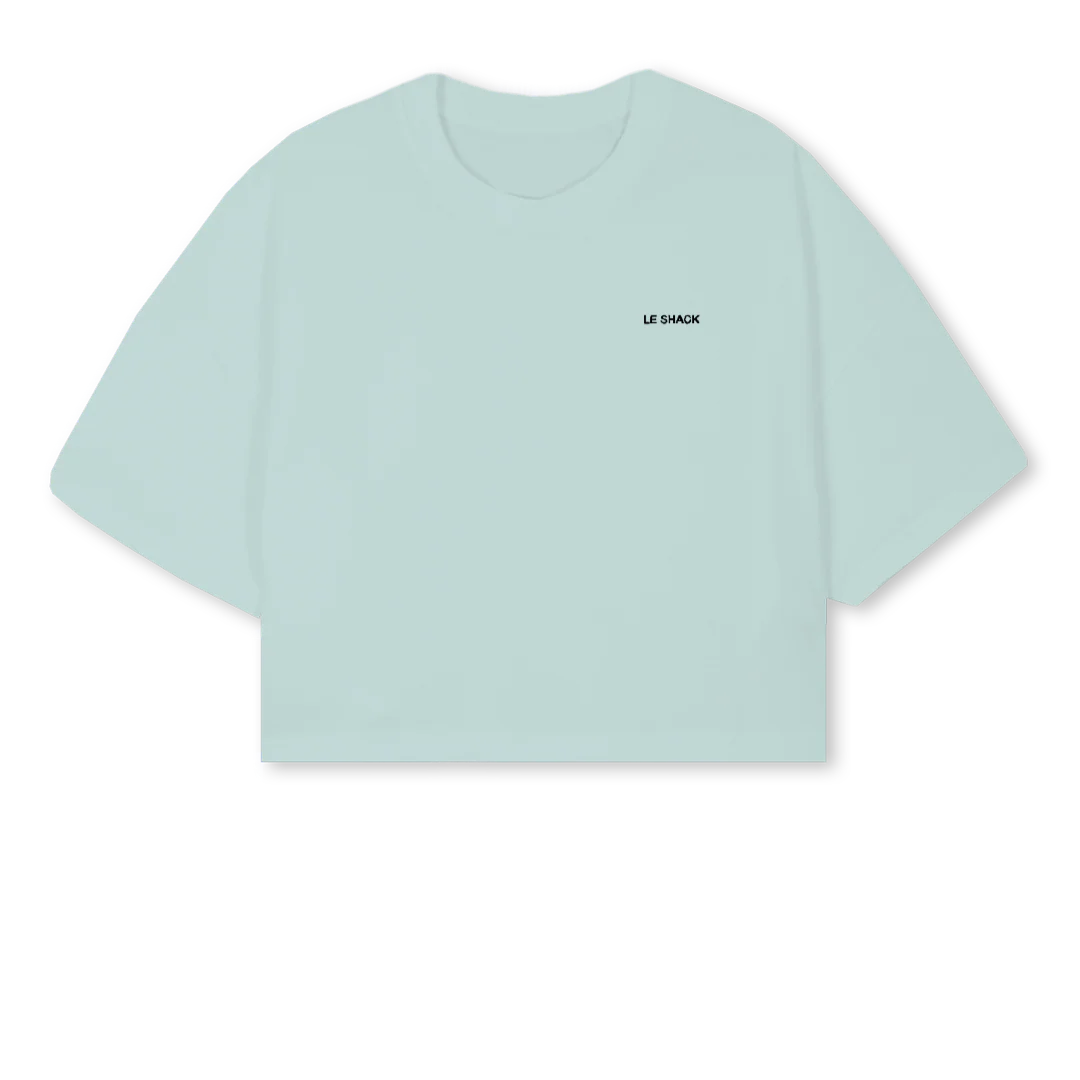 LO Cold Blue Cropped Oversized Tee.
