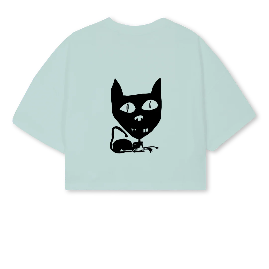 LO Cold Blue Cropped Oversized Tee. - Image 2