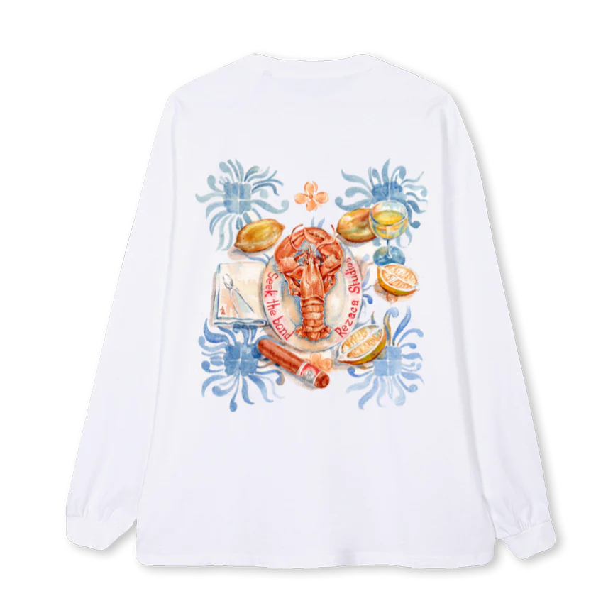 LOBSTERFINAL White Oversized LS Tee. - Image 2
