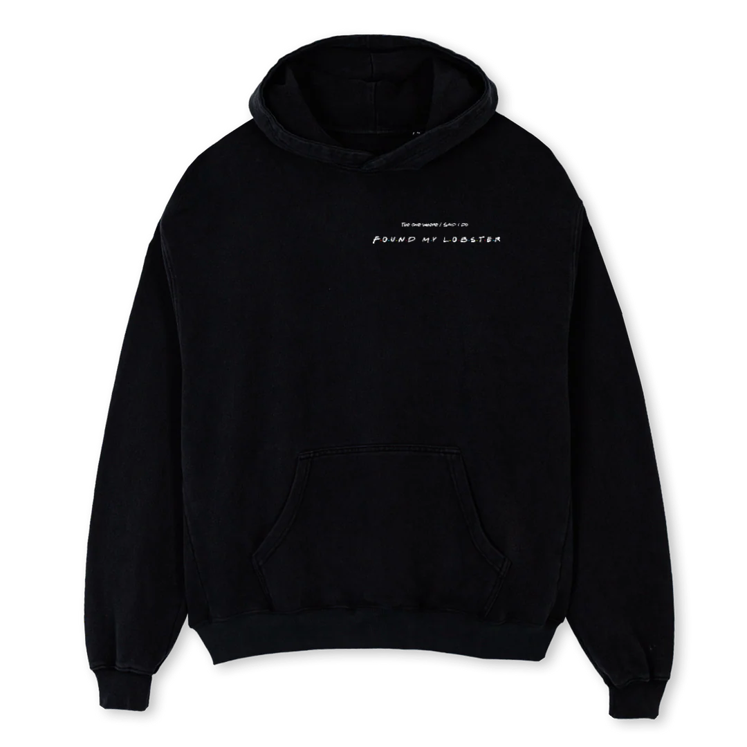LOBSTERHOODIE Black Oversized Hoodie.