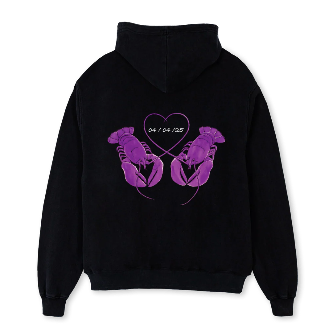 LOBSTERHOODIE Black Oversized Hoodie. - Image 2