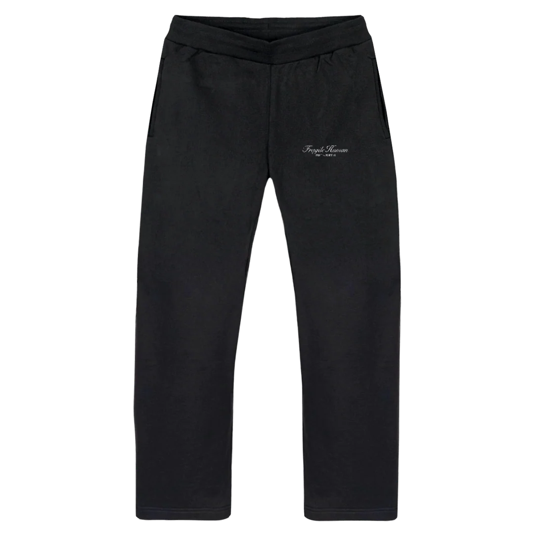 LOG SWT Vintage Black Straight-Leg Relaxed Sweatpants.