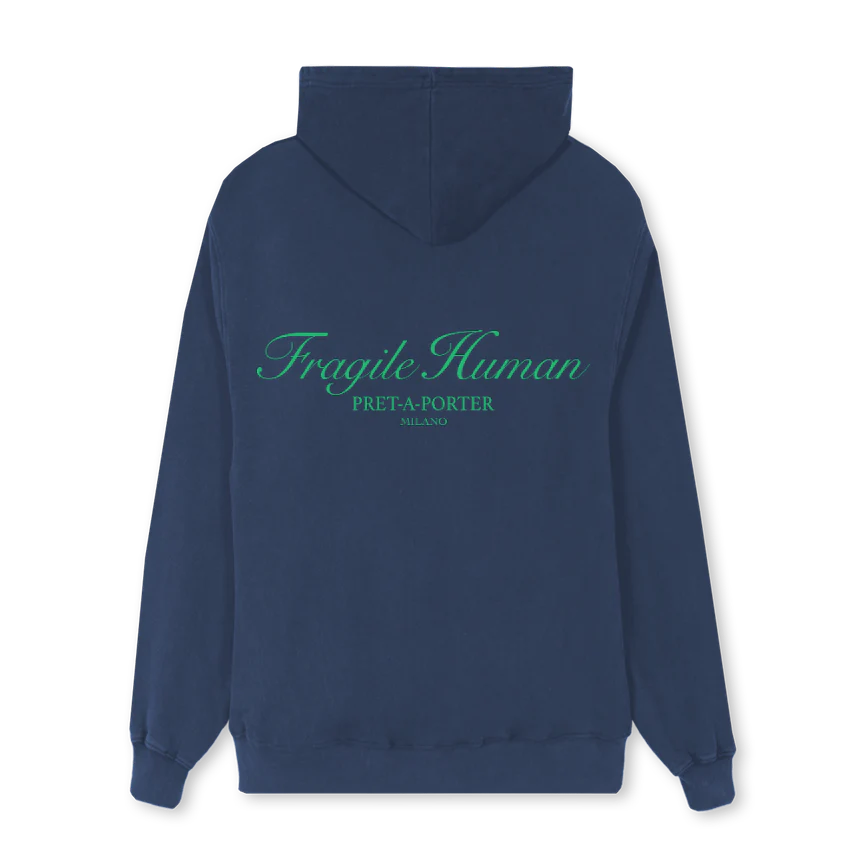 LOGOG  Navy Blue Regular Hoodie. - Image 2