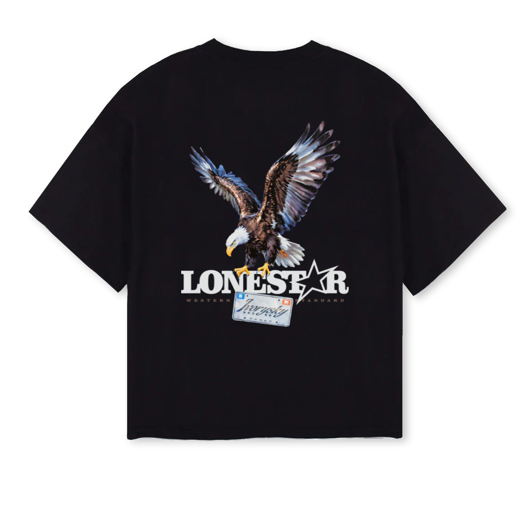 LONESTARBLACK Black Oversized Boxy Tee. - Image 2