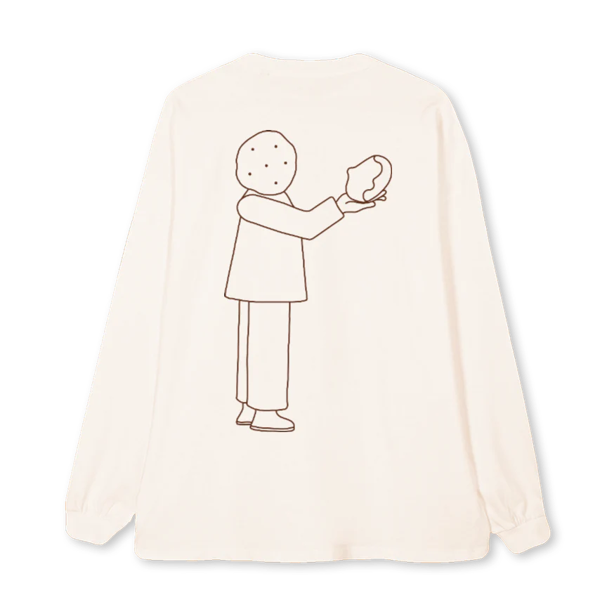 LONG SLEE  Vintage White Oversized LS Tee. - Image 2