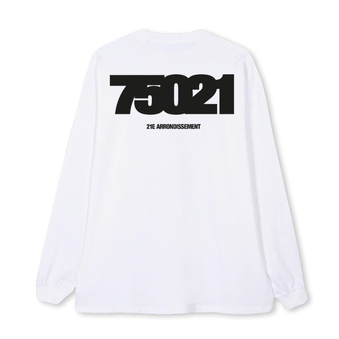 LONG SLEEVES White Oversized LS Tee. - Image 2