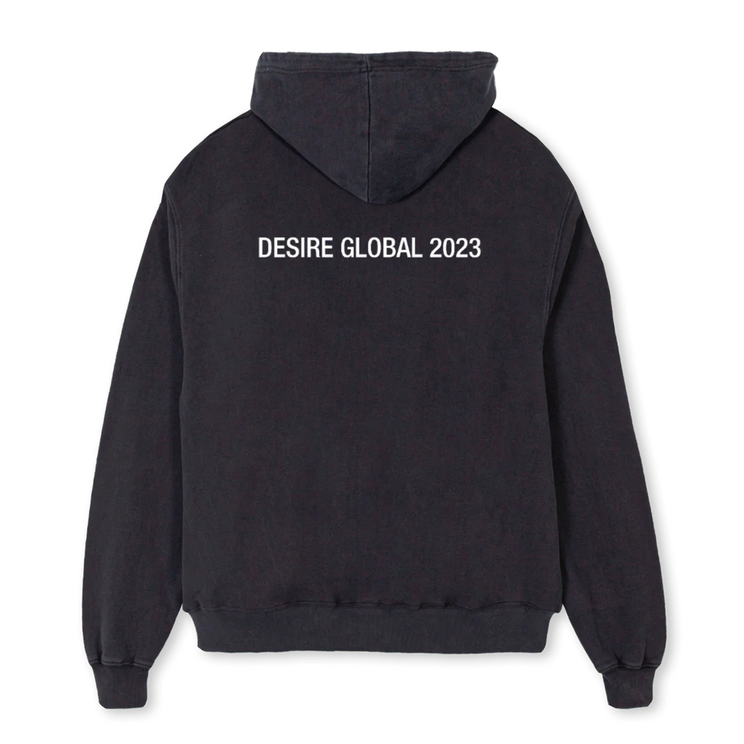 LOSTWARZIP Vintage Black Oversized Zipped Hoodie. - Image 2