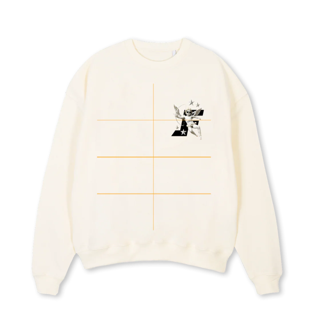 LOTG Cream Oversized Crewneck Sweater.