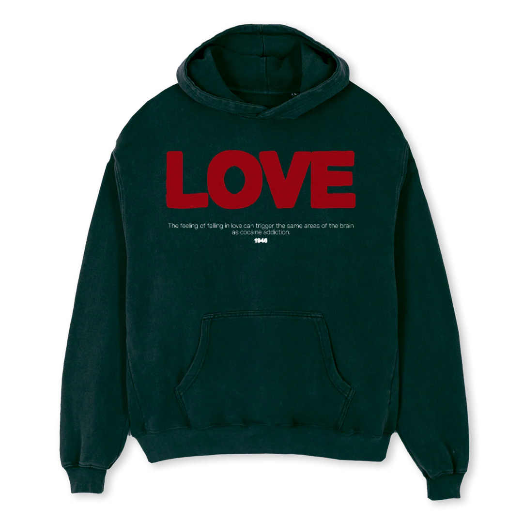 LOVE Wild Green Oversized Hoodie.