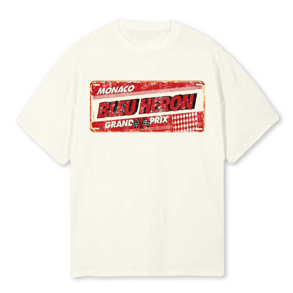 LPLATES Cream Oversized Tee.