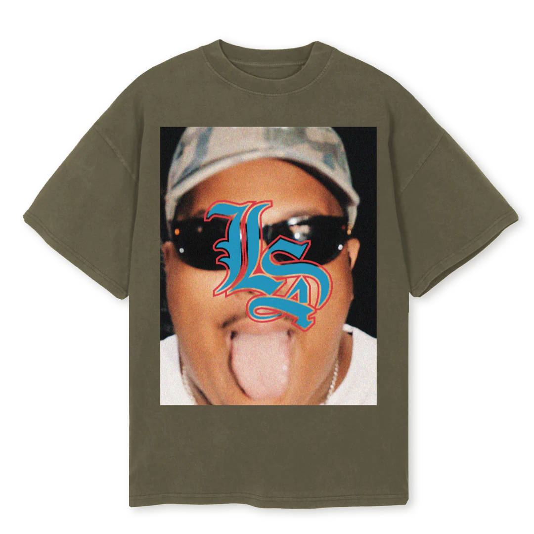 LSNYEEN Vintage Olive Oversized Tee.