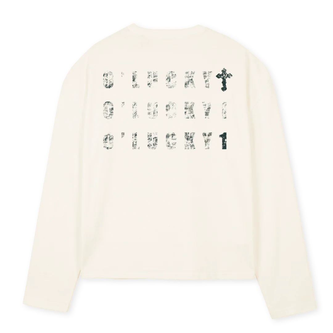 LUCKYEAGLE Vintage White Oversized Boxy LS Tee. - Image 2