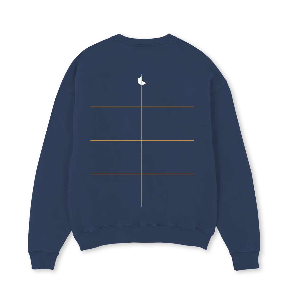 LUMANAVY Navy Blue Oversized Crewneck Sweater. - Image 2
