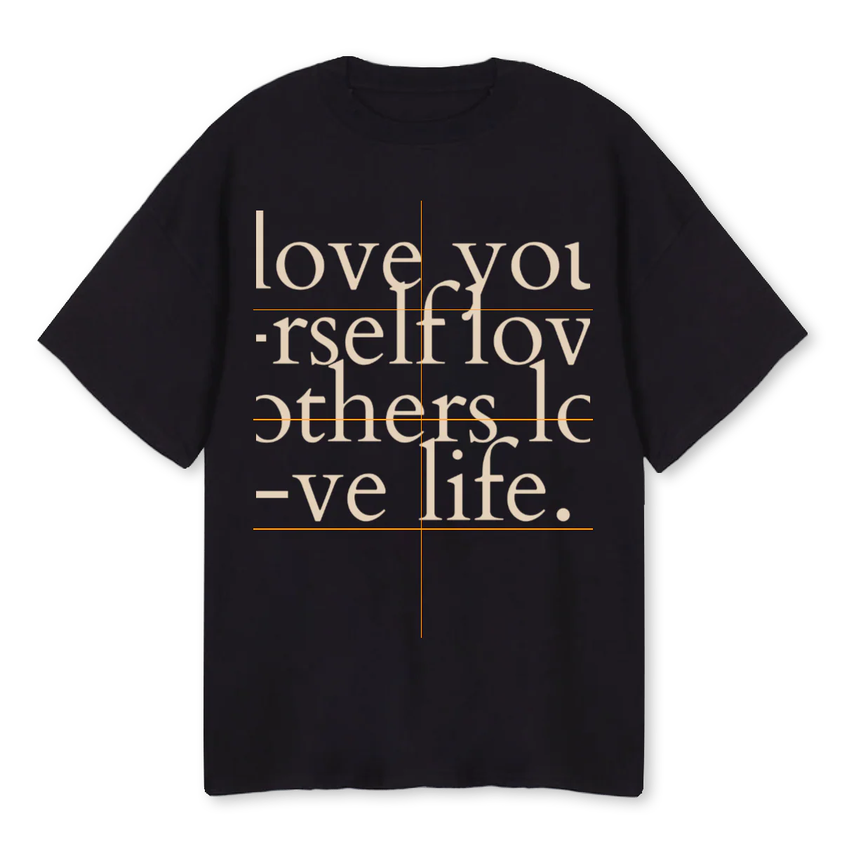 LUVETMSGTEE Black Oversized Tee.