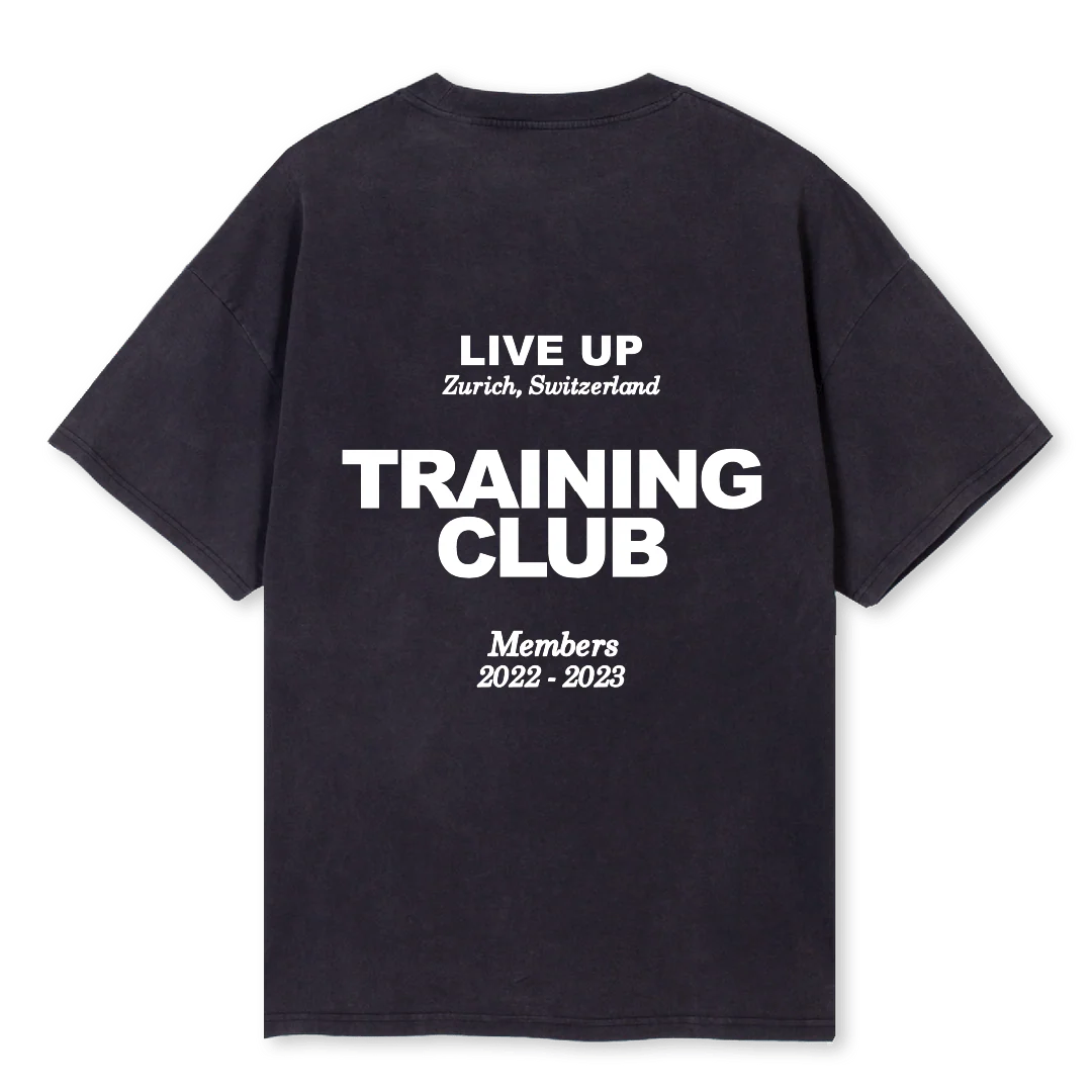LVP TRAINING CLUB BL Vintage Black Oversized Tee. - Image 2