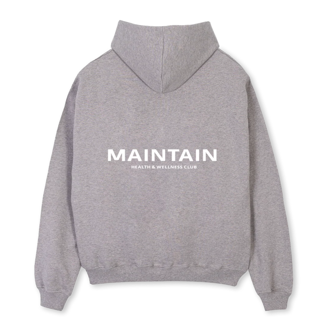 MAINTAINSIGNATURE Grey Marl Oversized Hoodie. - Image 2