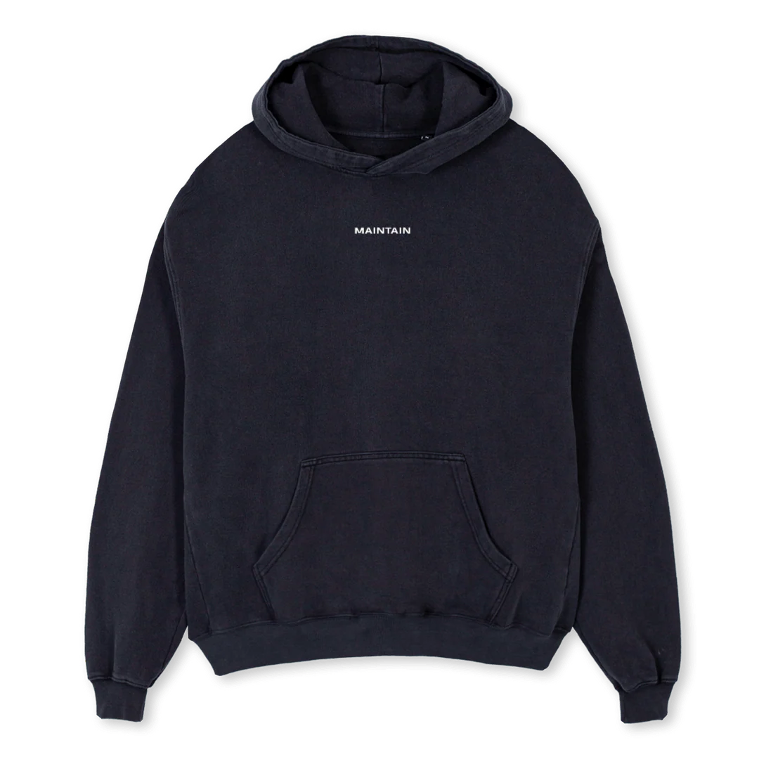 MAINTAINSIGNATURE Vintage Black Oversized Hoodie.